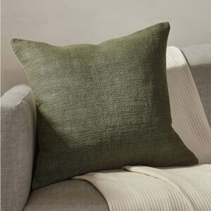 LINGE PARTICULIER 100%LINEN PILLOWCASE MEDIUM KAKI made in FRANCE 65X65cm